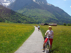 Mit dem Fahrrad durch Garmisch und Partenkirchen